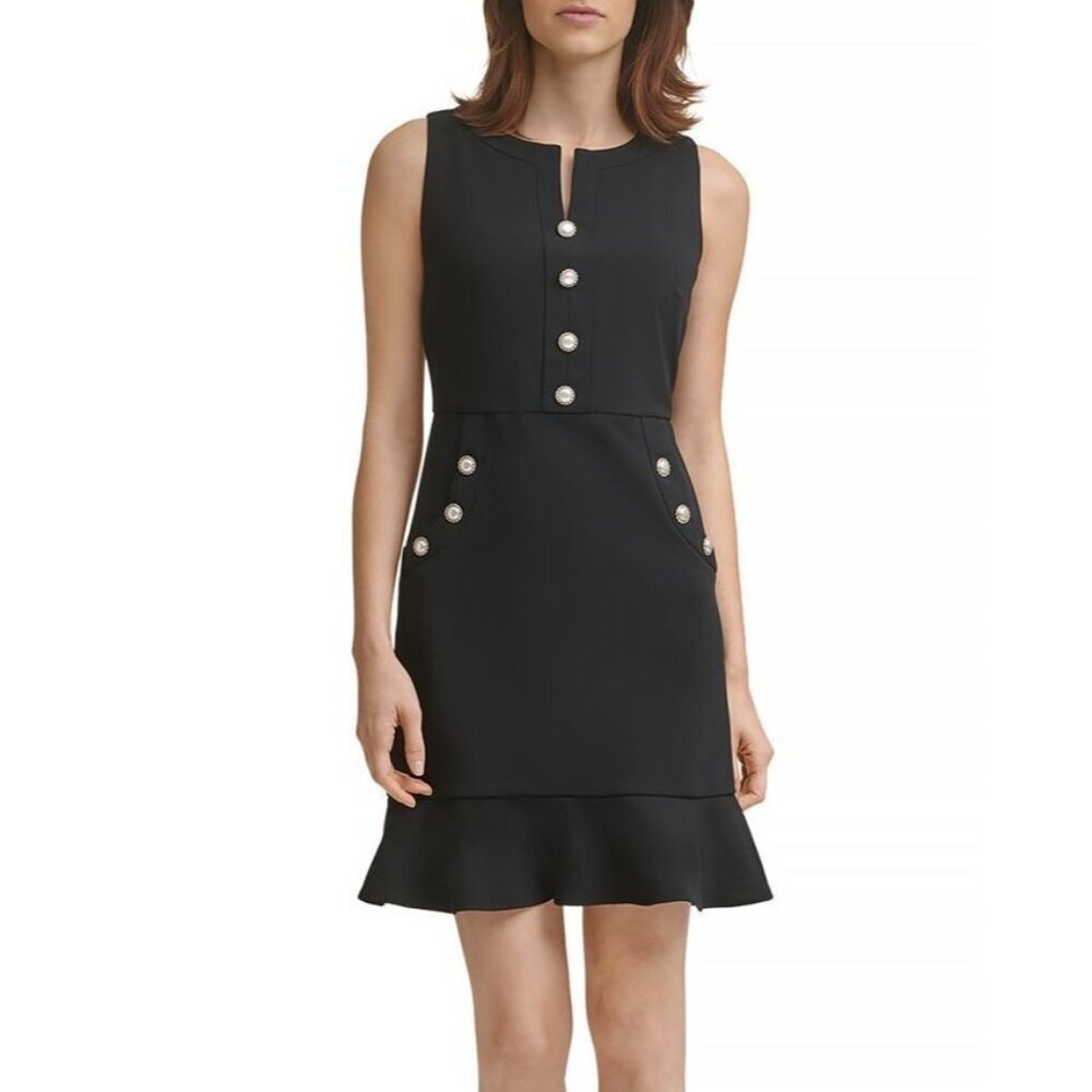 NWT Karl Lagerfeld Scuba Crepe Dress Size 14 - Picture 1 of 12
